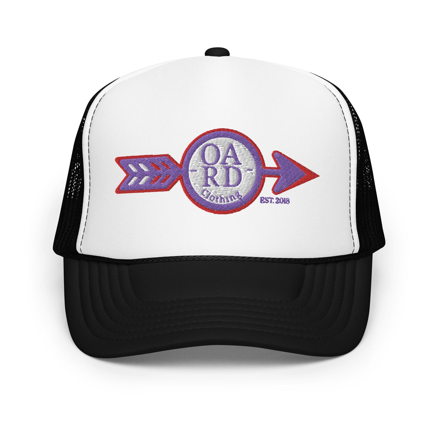 O.A.R.D. Premium Trucker Hat Purple/Red/White