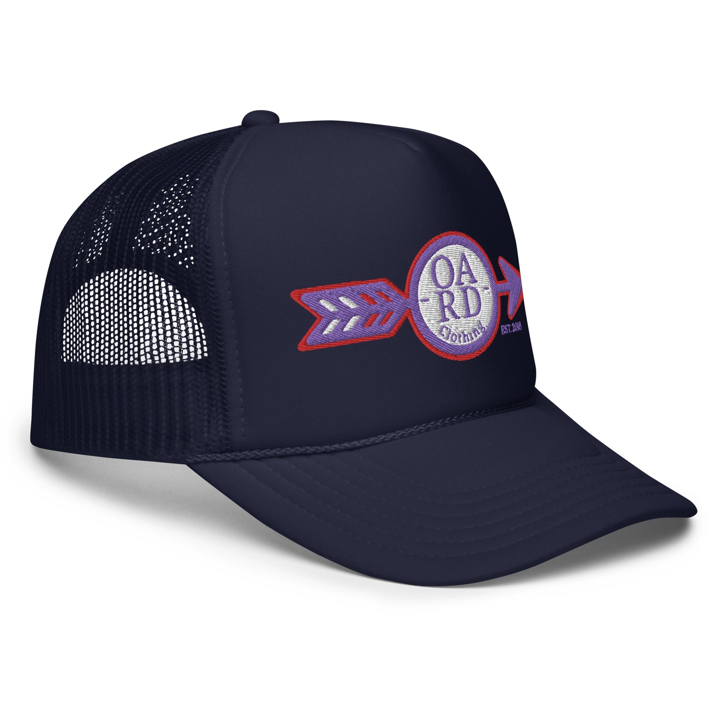 O.A.R.D. Premium Trucker Hat Purple/Red/White