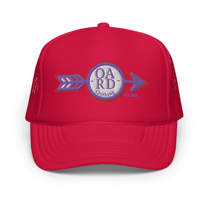 O.A.R.D. Premium Trucker Hat Purple/Red/White