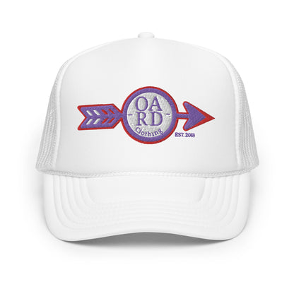 O.A.R.D. Premium Trucker Hat Purple/Red/White