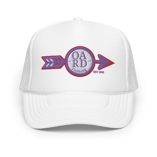 O.A.R.D. Premium Trucker Hat Purple/Red/White