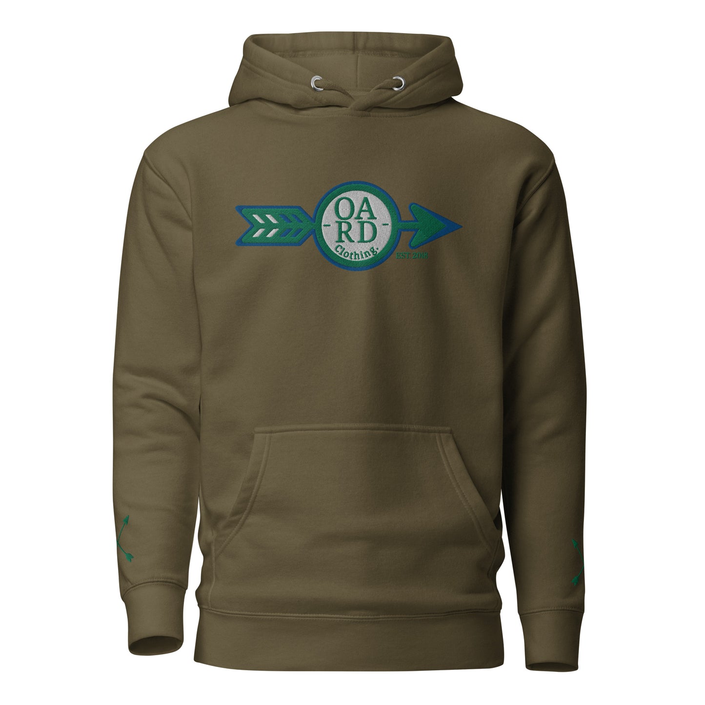 O.A.R.D. Premium Hoodie Green/Blue/White